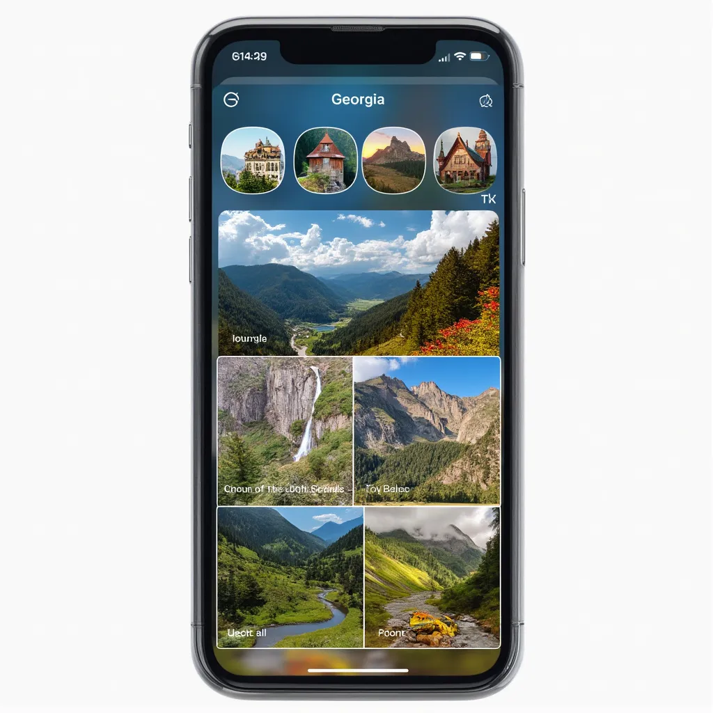 UX/UI дизайн для туристического приложения по Грузии